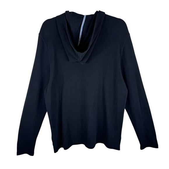 Jos. A Bank NWT Black Slim Fit Lightweight Thermal Hoodie Shirt Men's Size L - Picture 2 of 7